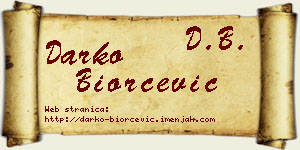 Darko Biorčević vizit kartica